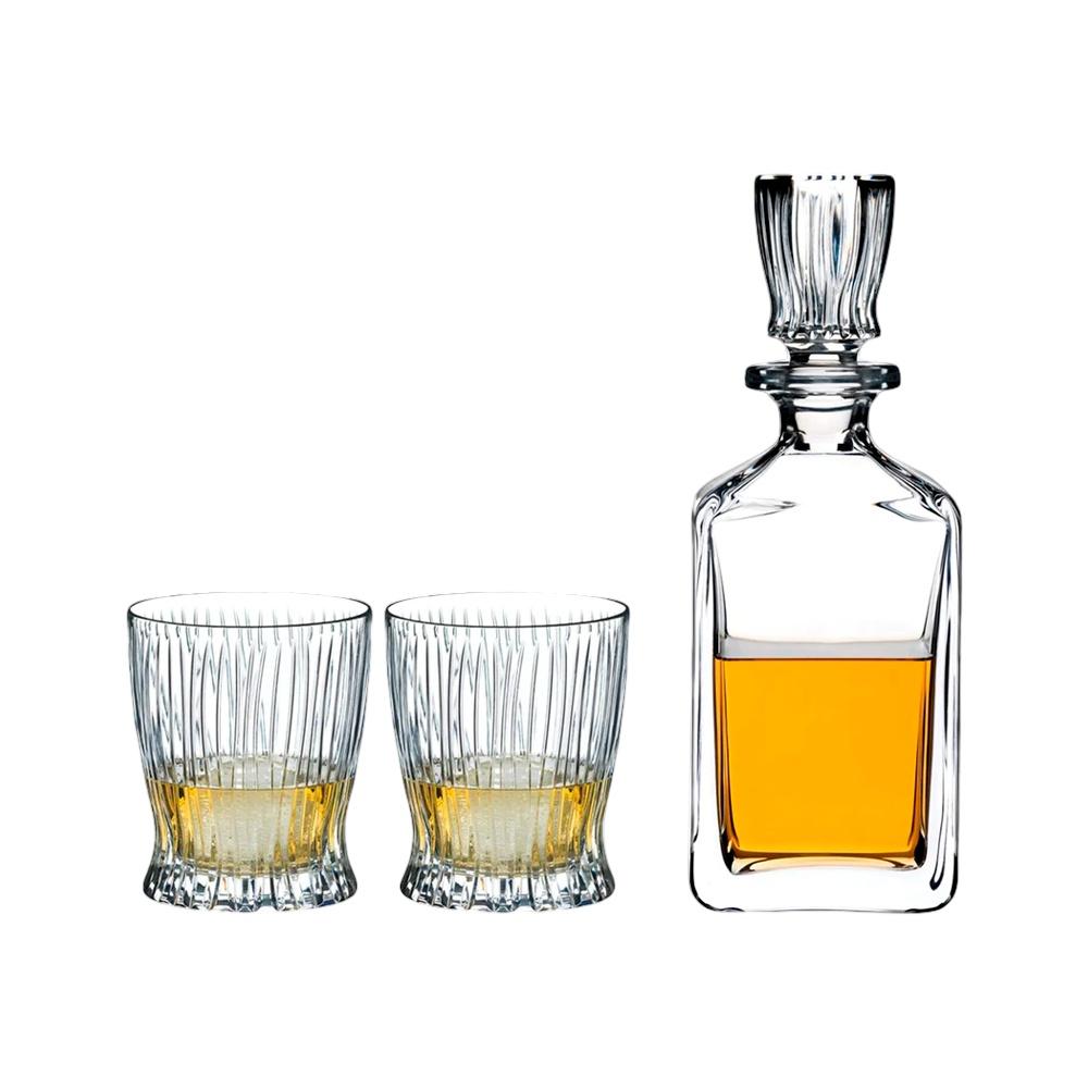 SET WHISKY FIRE TUMBLER + 1 DECANTADOR RIEDEL